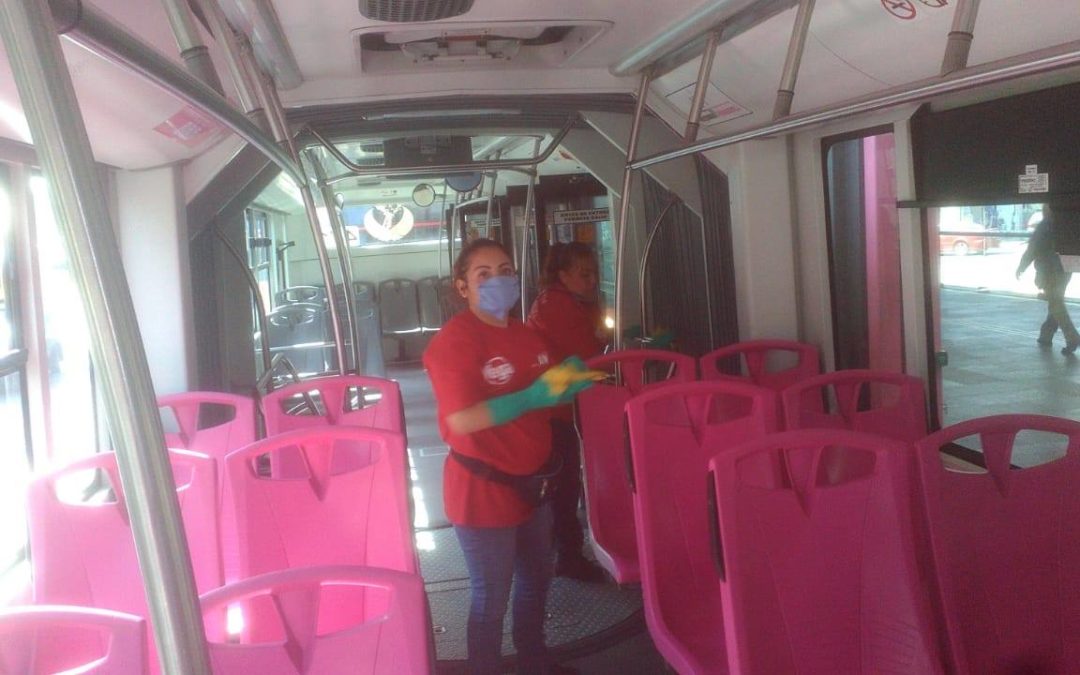 Metrobús implementa medidas preventivas de higiene