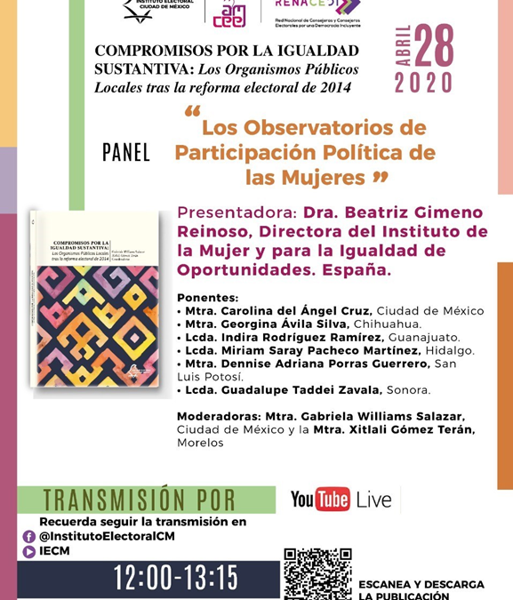 Realiza IECM Panel virtual sobre Participación Política de Mujeres