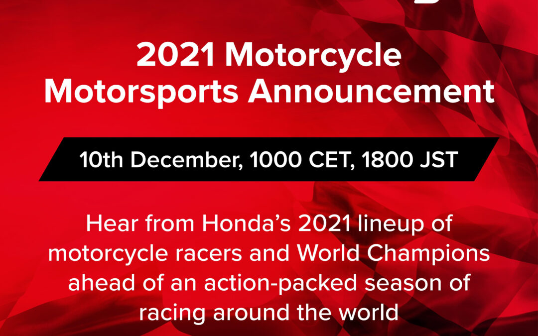 Honda Racing realizará  eventos virtuales de fin de año