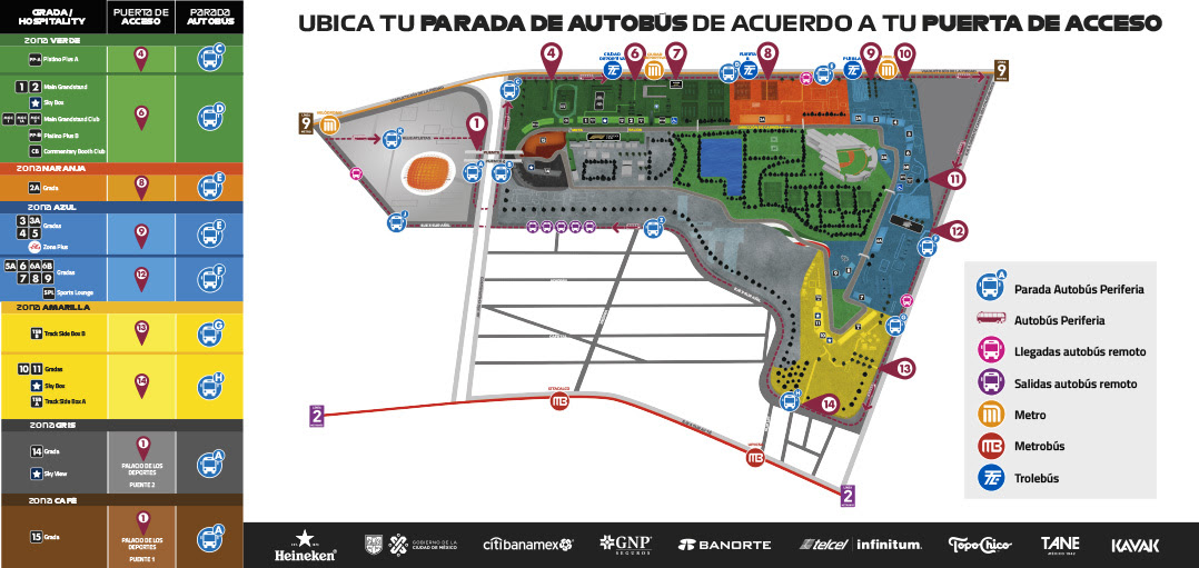 Implementarán dispositivo especial de movilidad para asistentes a GP de México