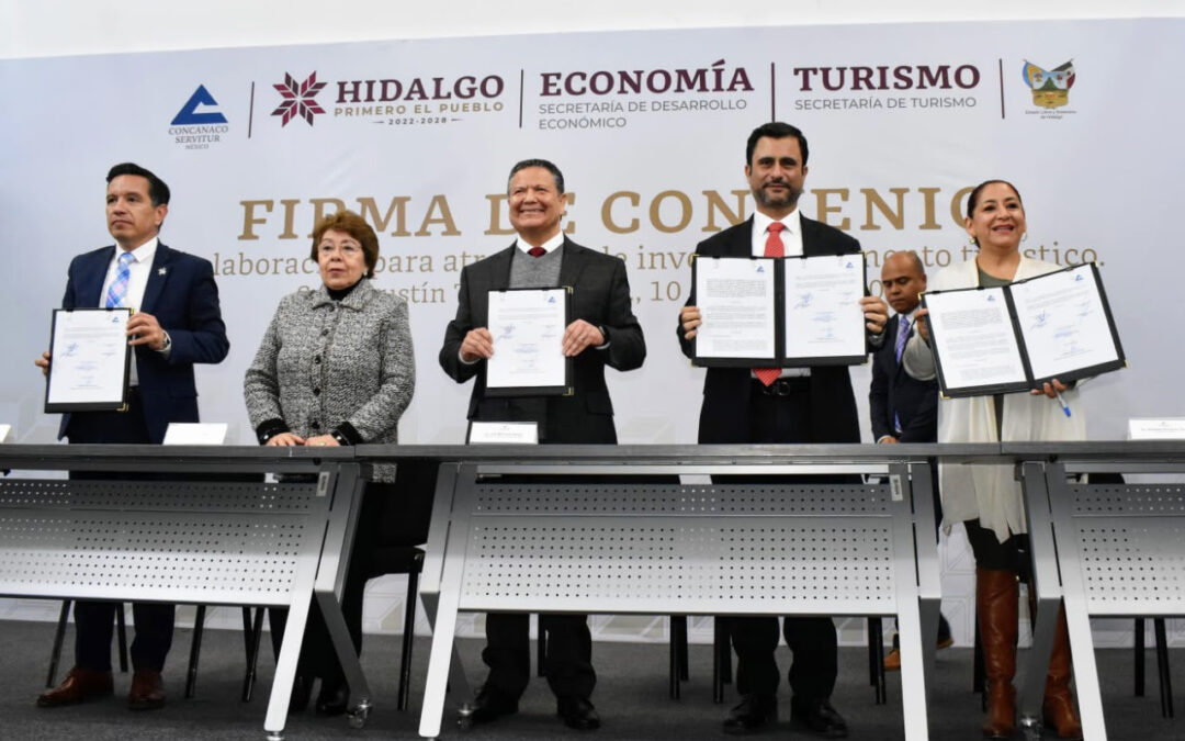 Firman convenio para impulsar turismo en Hidalgo
