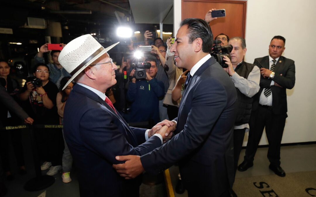 Eduardo Ramírez y Ken Salazar afinan la cooperación bilateral México-EU