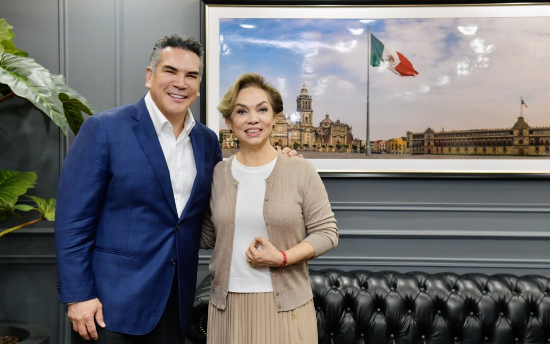 Alejandro Moreno da la bienvenida al PRI a senadora Cecilia Sánchez
