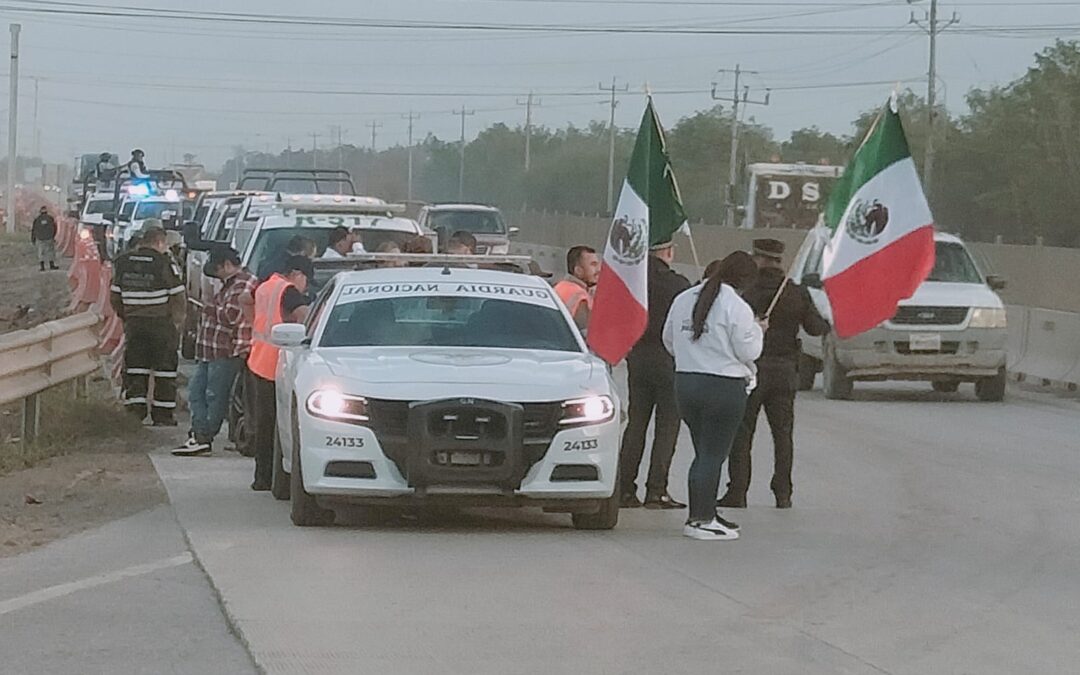 Guardia Nacional acompaña a caravana de paisanos de Tamaulipas a Querétaro