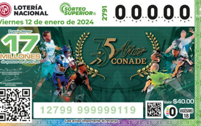 Billete de Lotería Nacional conmemora los 35 años de Conade